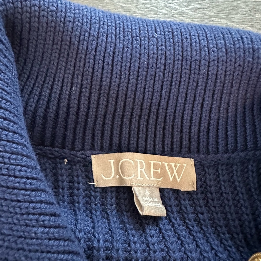 J. CREW Ribbed cotton button-collar sweater - Picture 9 of 9